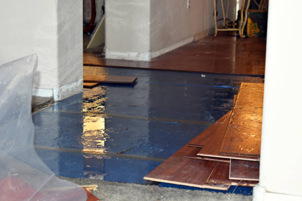 Professional Burst Pipe Cleanup technician working in Helena, OK